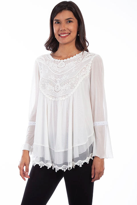 Lace & Embroidered Blouse HC611