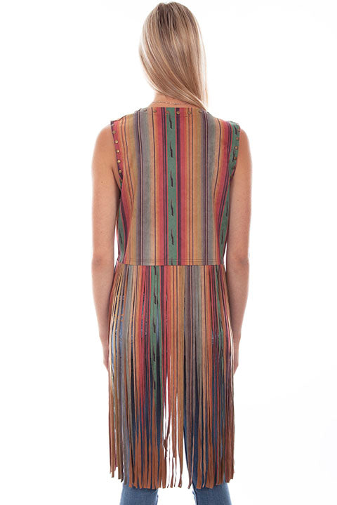 Serape Fringe Vest HC764