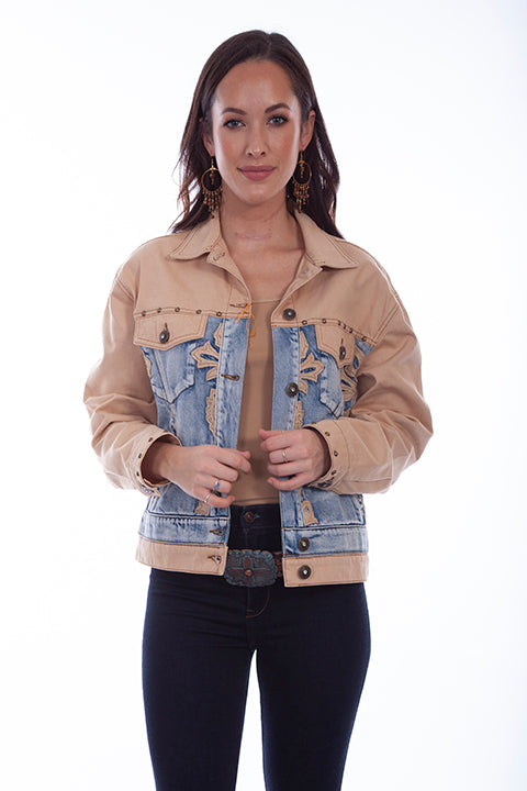 Two Tone Jean Jacket HC686