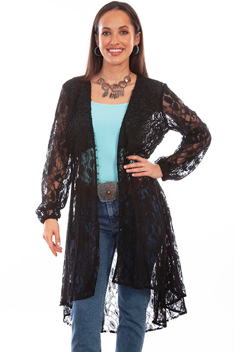 Lace Duster Black HC736